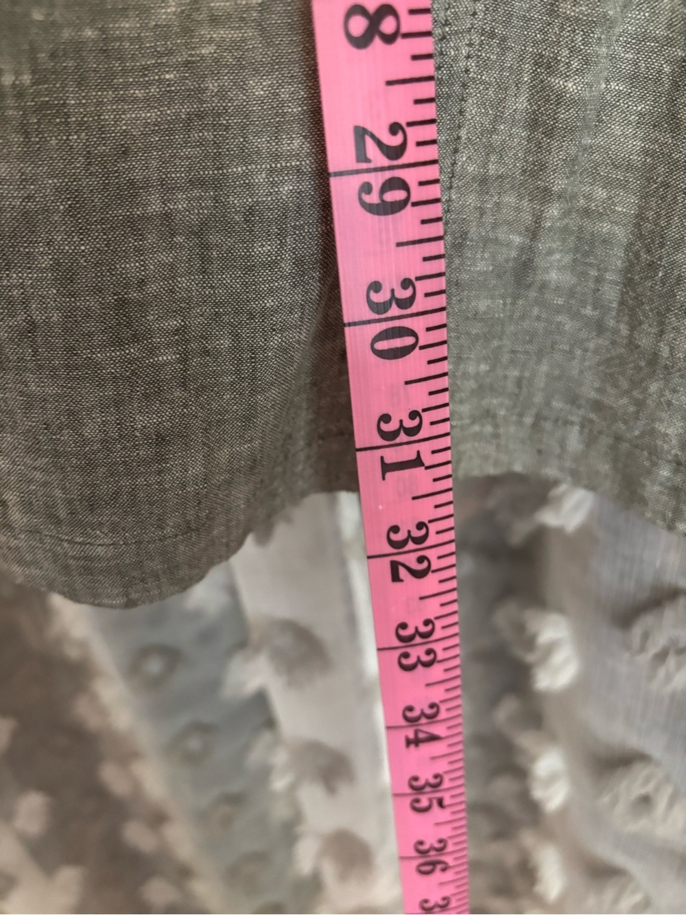 Christopher & Banks Light Sage A-Line Linen Blend Skirt - Picture 7 of 8